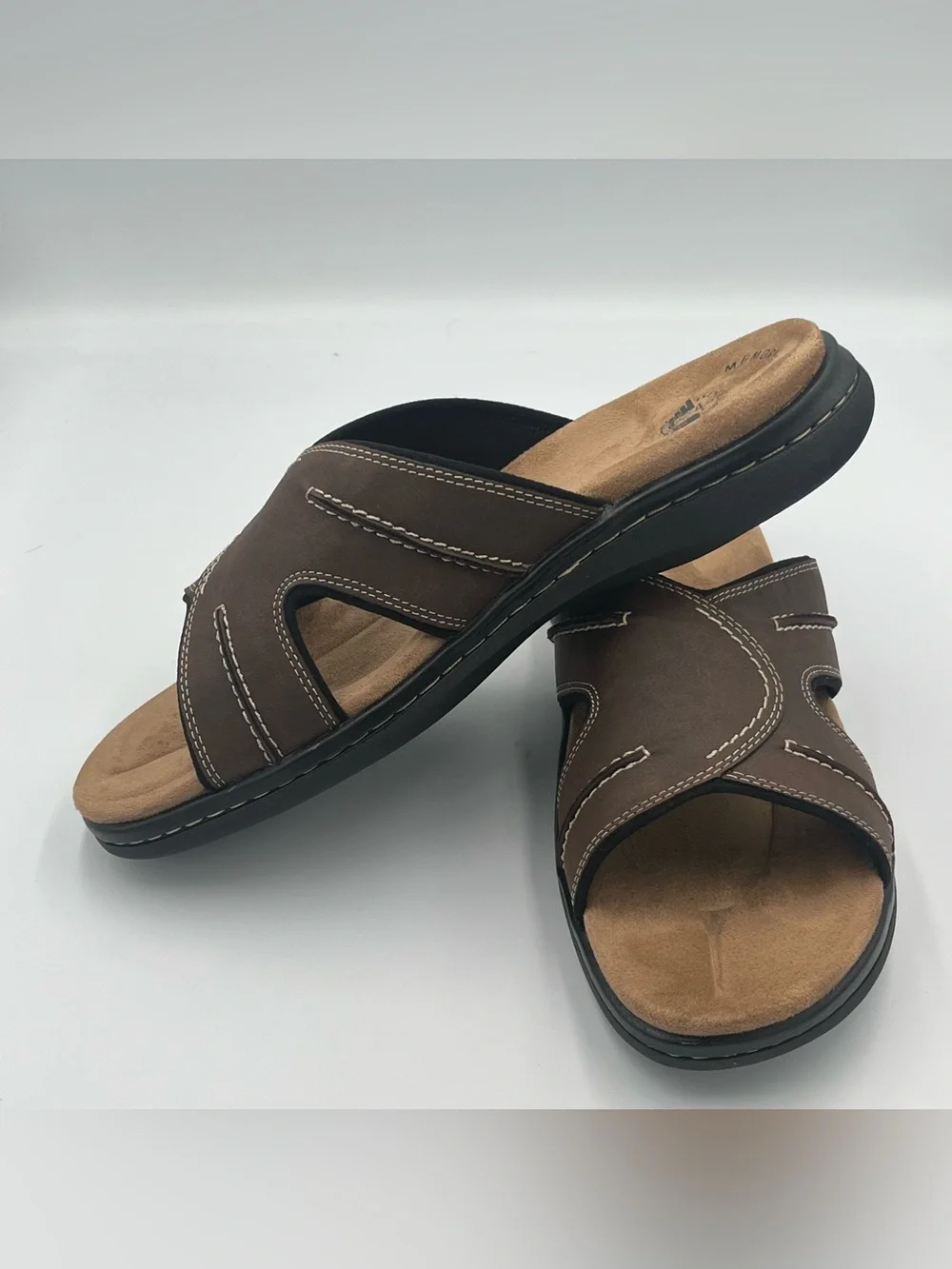 Dockers Sunland Slide Sandals Size Men’s 12W Rust (Dark Brown)
